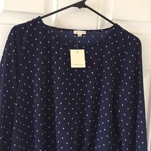Navy and white dot top!
